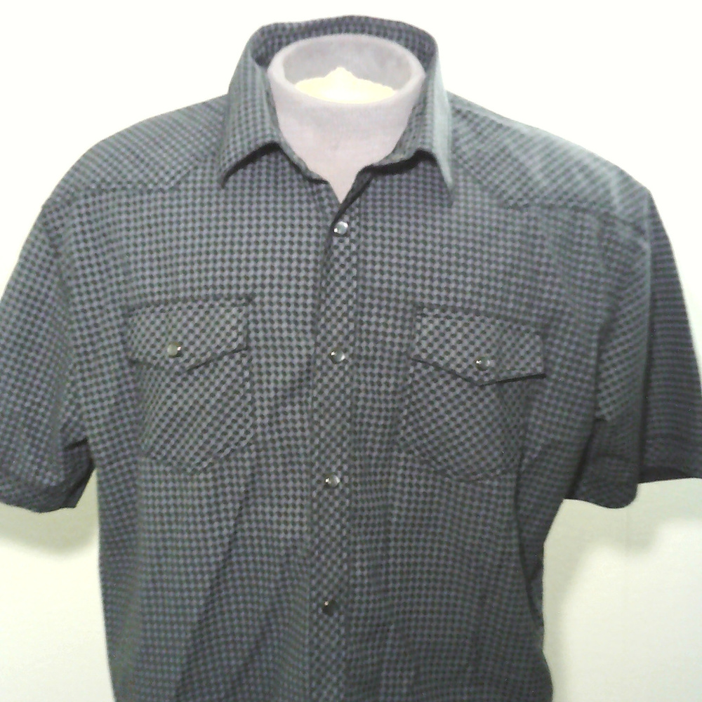 Black and Gray Button Down Shirt by Cultra Int.